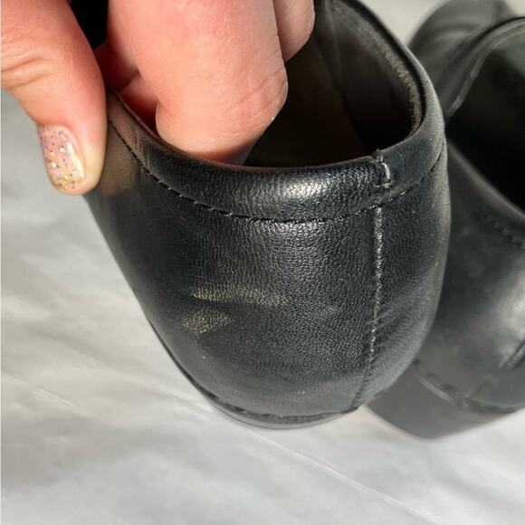 Dansko Solstice Clogs black leather button detail clog nurse‎ medical work EU 39 - Picture 4 of 8